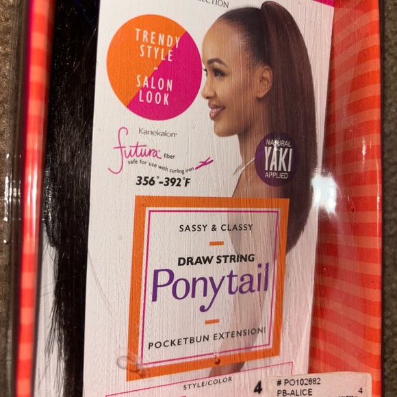 Vivica A Fox Draw String Ponytail Pocketbun Extension With Natural Yaki PB Alice - Picture 8 of 8
